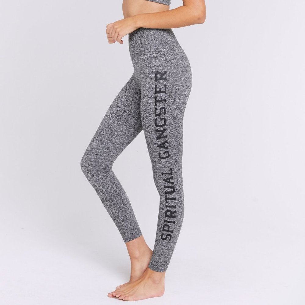 Spiritual Gangster HW 7/8 legging in Heather Grey
